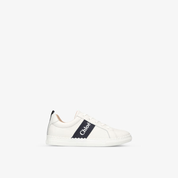 

Кожаные кроссовки с логотипом 6-9 лет Chloe, белый