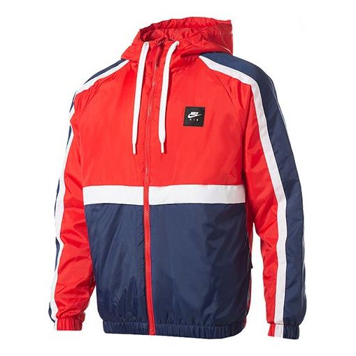 Куртка Nike Sports Windproof hooded casual Jacket Red, красный куртка jordan classic flying windproof padded men s red красный