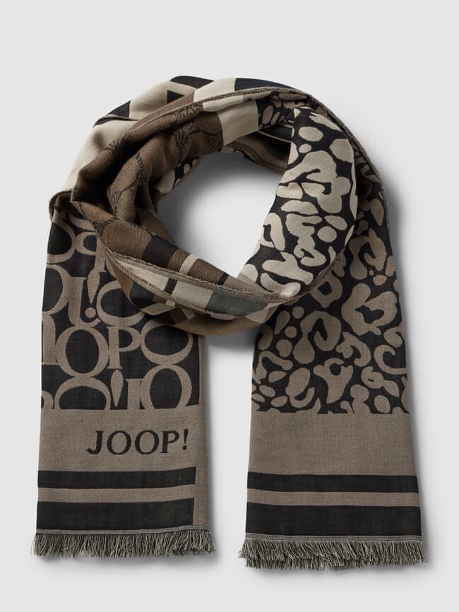 

Шарф с принтом по всей поверхности JOOP!, серый