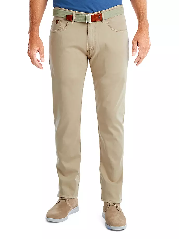 

Твиловые брюки с пятью карманами Hugo Johnnie O, цвет light khaki