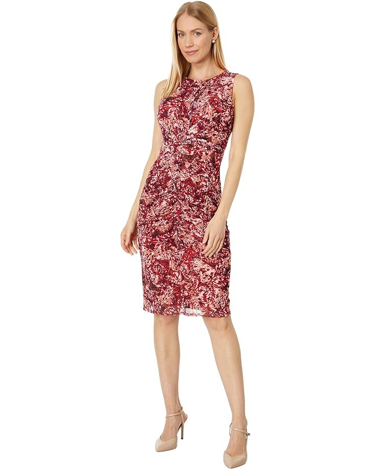 

Платье Vince Camuto Ruched Mesh Bodycon, цвет Red Multi