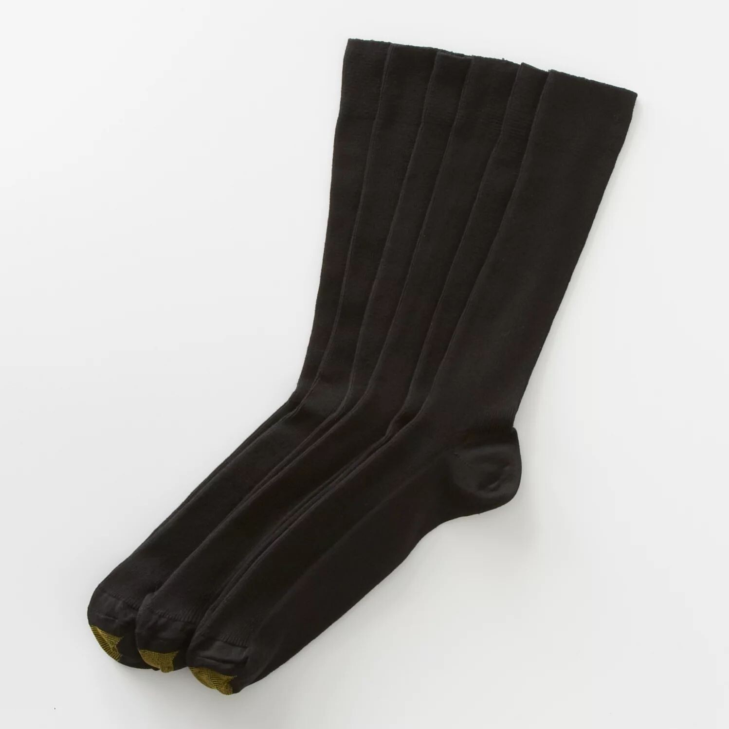 

Мужские GOLDTOE 3 шт. Носки Metropolitan Crew в тонкую рубчику