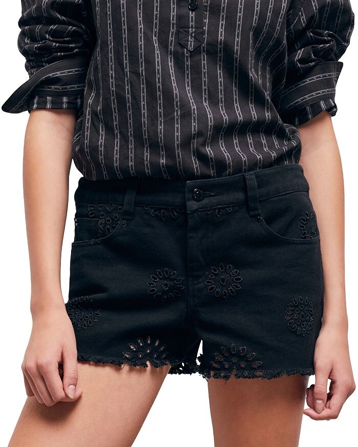 

Хлопковые шорты в технике бродери англез The Kooples