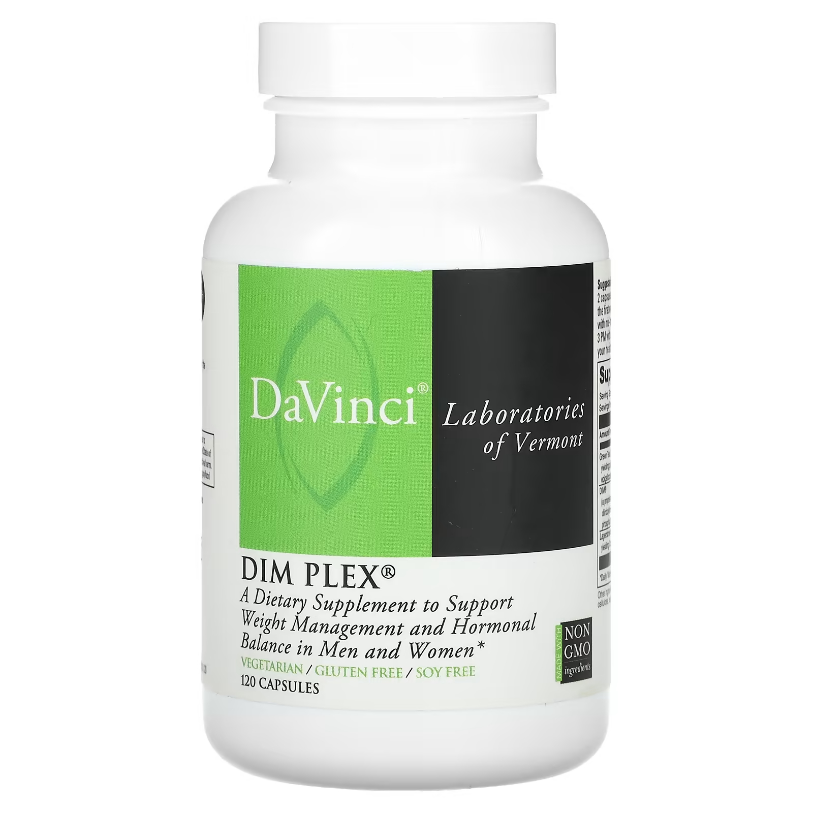 DaVinci Laboratories of Vermont DIM Plex 120 капсул zhou nutrition dim active комплекс для гормонального баланса 60 вегетарианских капсул
