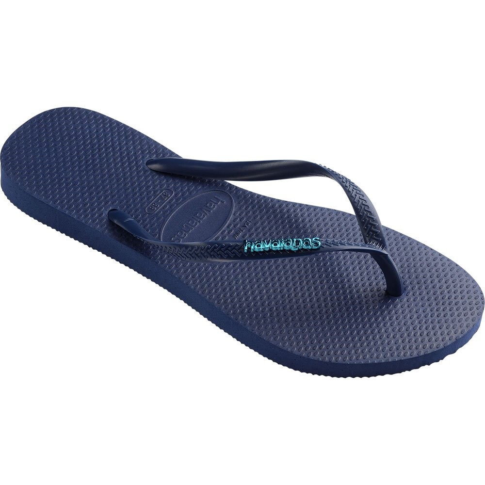 Шлепанцы Havaianas Slim Logo Metallic, синий