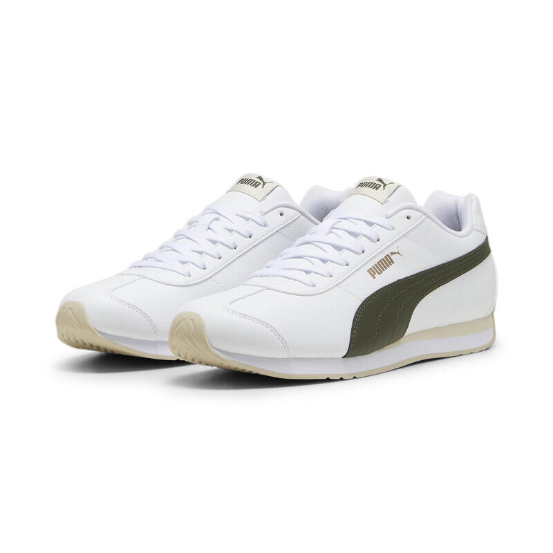

Кроссовки PUMA Turin III Белый Темно-Оливковый Putty Золотой Зеленый Бежевый