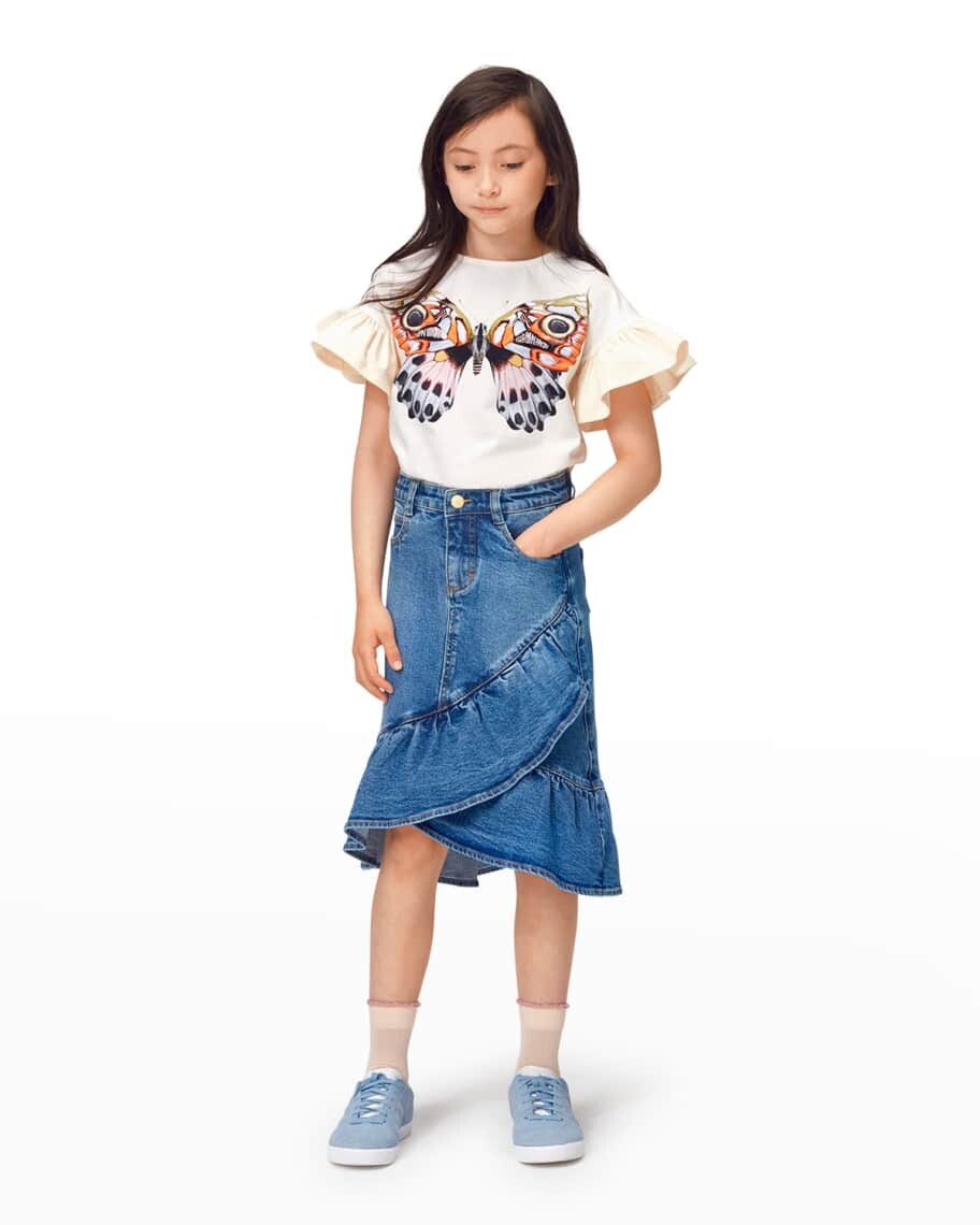

Рубашка Rayah Butterfly Ruffle для девочек, размер 4–7 Molo