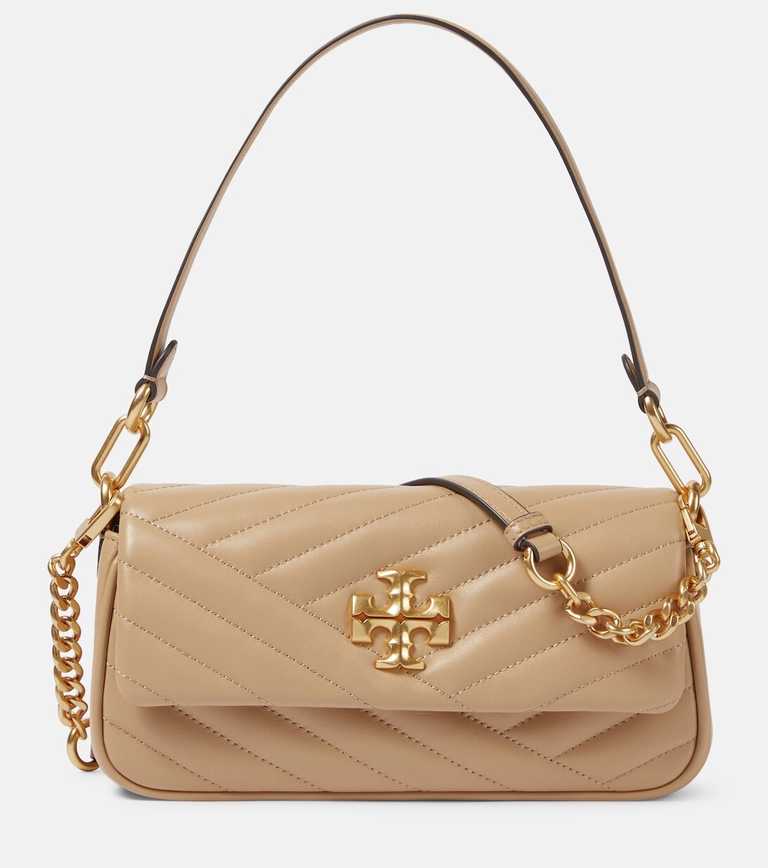 

Маленькая кожаная сумка через плечо kira Tory Burch, бежевый