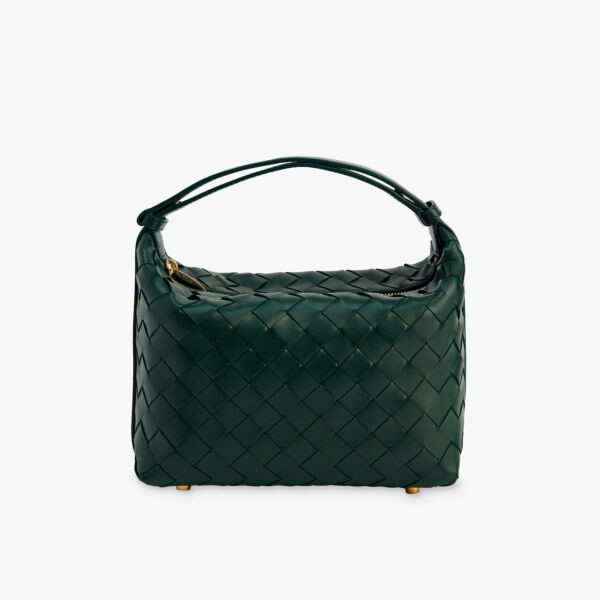

Мини-Сумка Wallace из кожи с верхней ручкой Bottega Veneta, зеленый