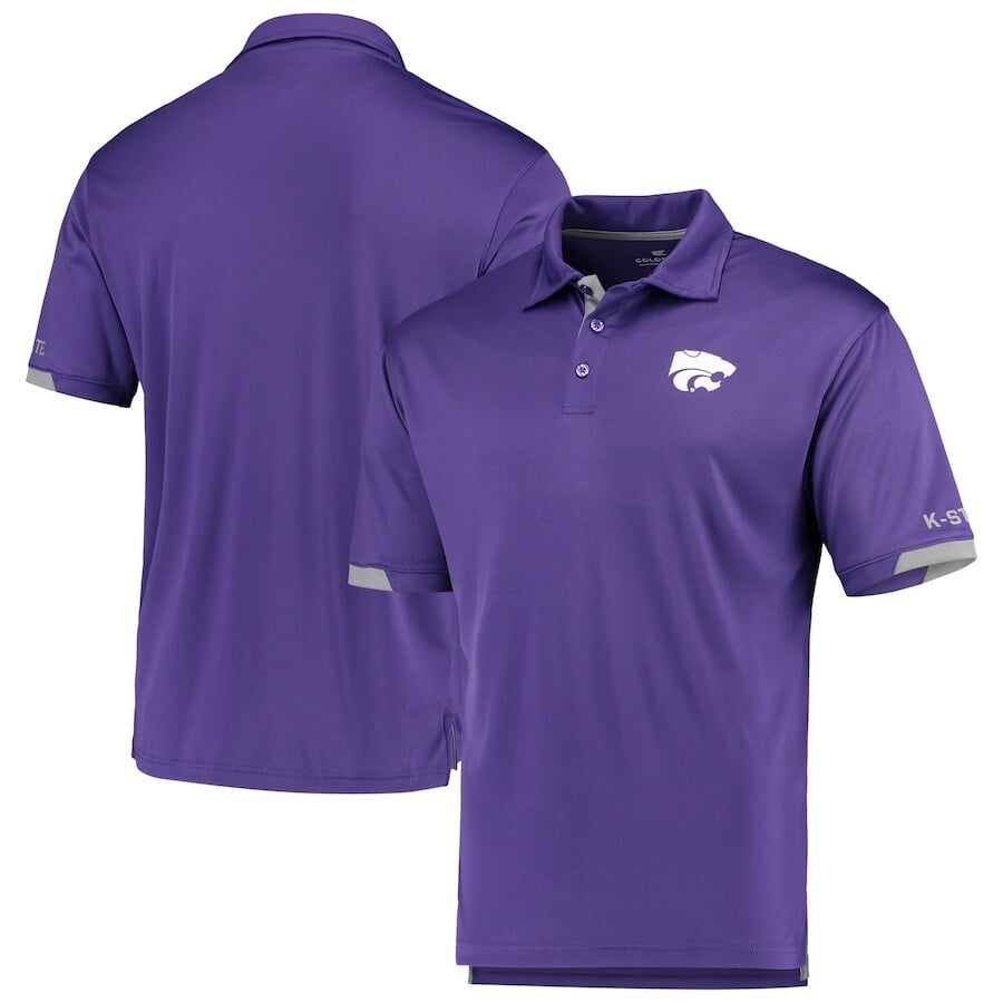 

Поло с коротким рукавом Colosseum Kansas State Wildcats, фиолетовый