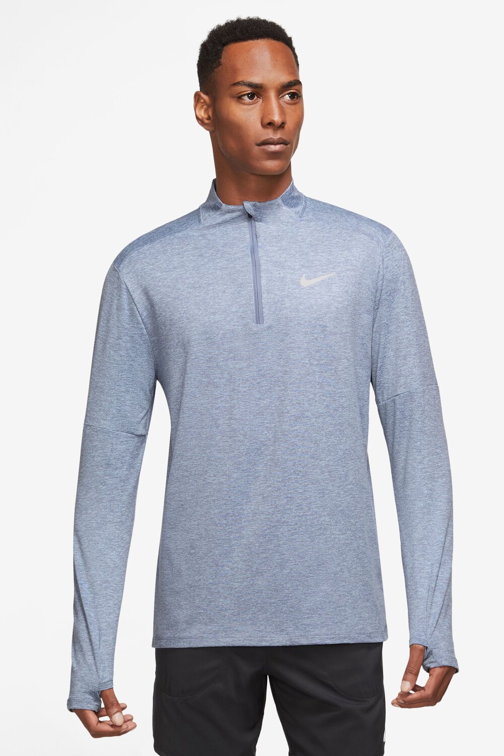 

Толстовка Element для бега с короткой молнией Nike, синий