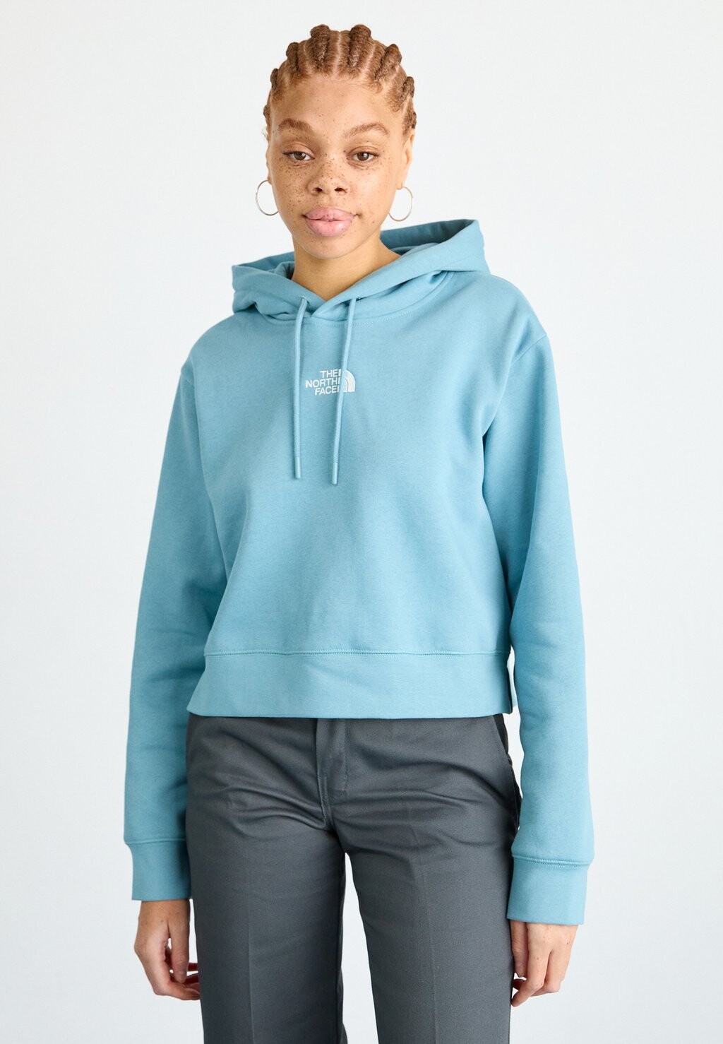 

Толстовка ESSENTIAL CROP HOODIE The North Face, бирюзовый