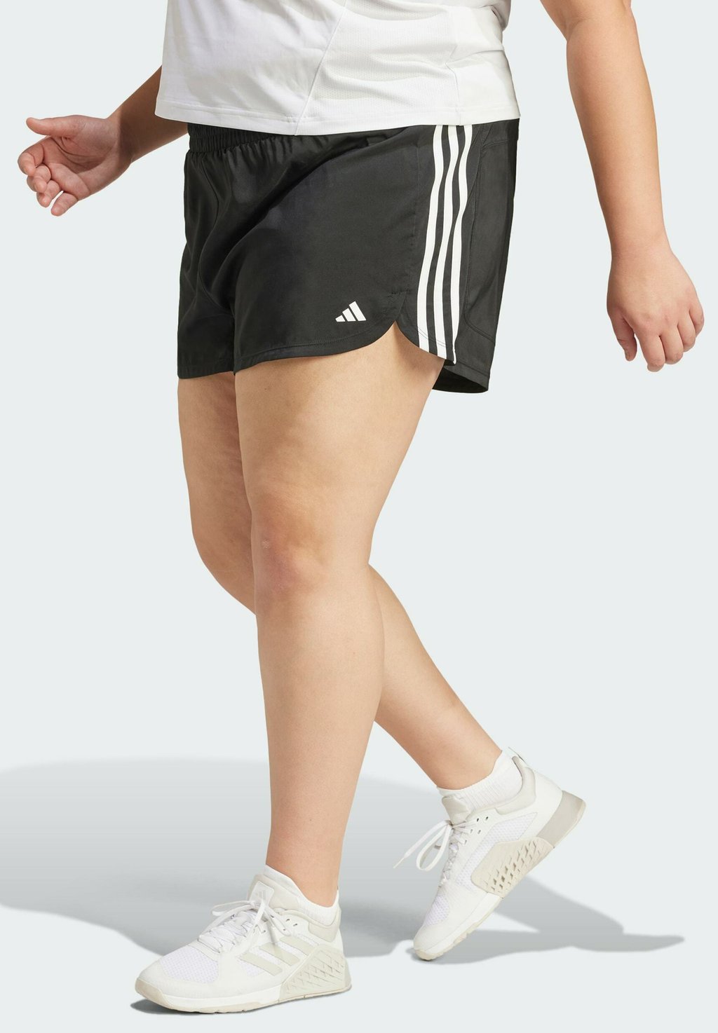 

Спортивные шорты PACER TRAINING 3-STRIPES PLUS SIZE adidas Performance, цвет black white