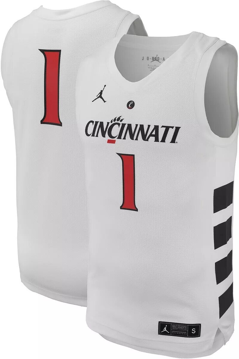 

Мужская белая баскетбольная майка Nike Cincinnati Bearcats #1