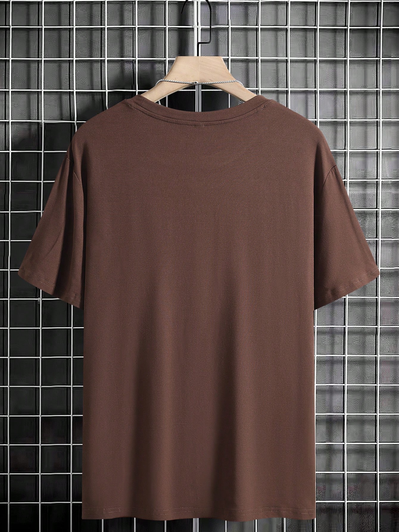 Мужская футболка с коротким рукавом Manfinity с буквенным принтом, кофейный коричневый