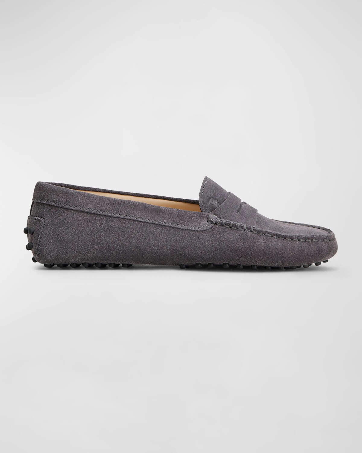 

Замшевые лоферы-пенни для водителей Tod's, цвет Open Grey