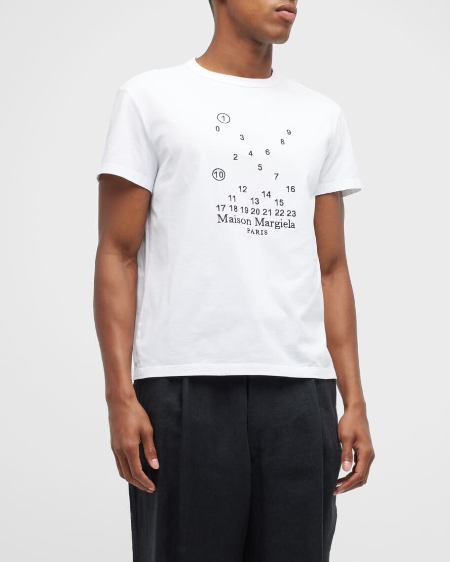 

Мужская футболка с круглым вырезом и логотипом Maison Margiela