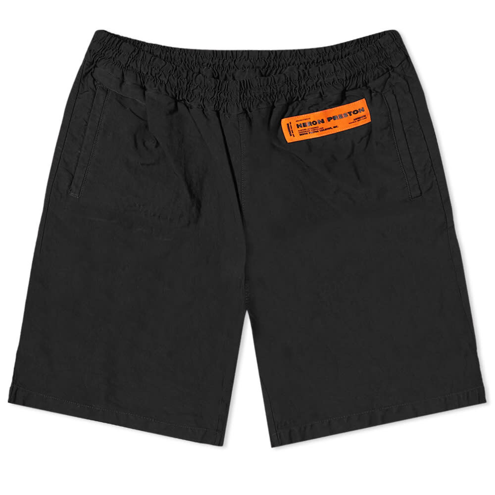 

Постиранные нейлоновые шорты Heron Preston, черный