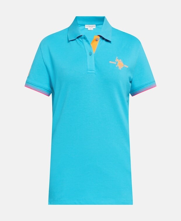 

Рубашка-поло ORGANIC U.S. Polo Assn., лазурный синий