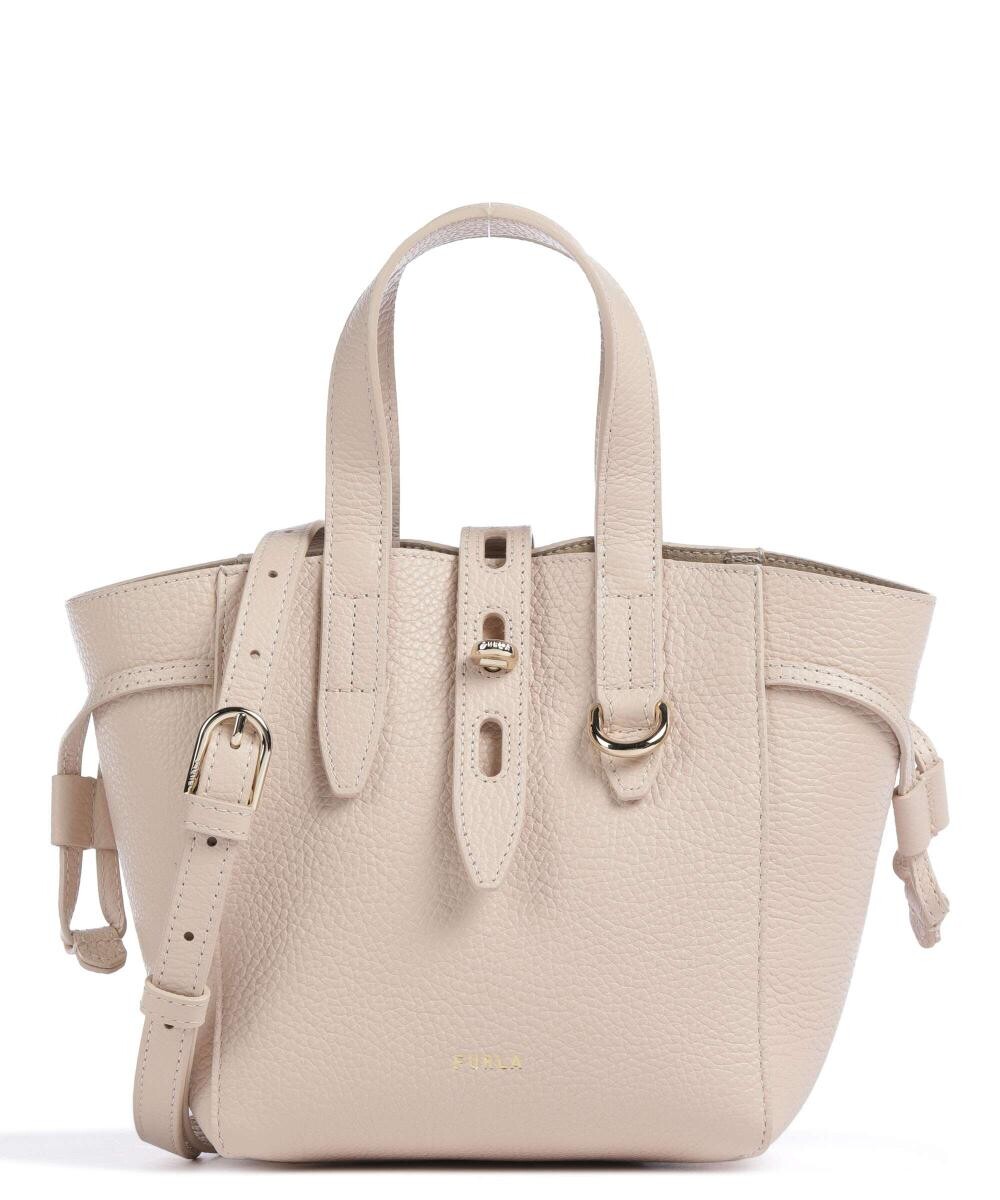 

Мини-Сумка через плечо Net из зерненой кожи Furla, бежевый