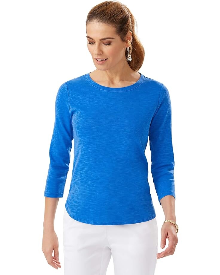 

Футболка Tommy Bahama Ashby Rib 3/4 Sleeve, синий