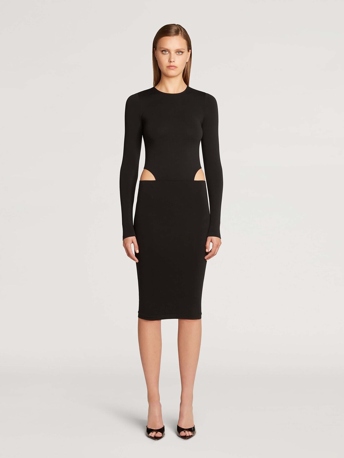 

Платье миди с вырезами Wolford, черный