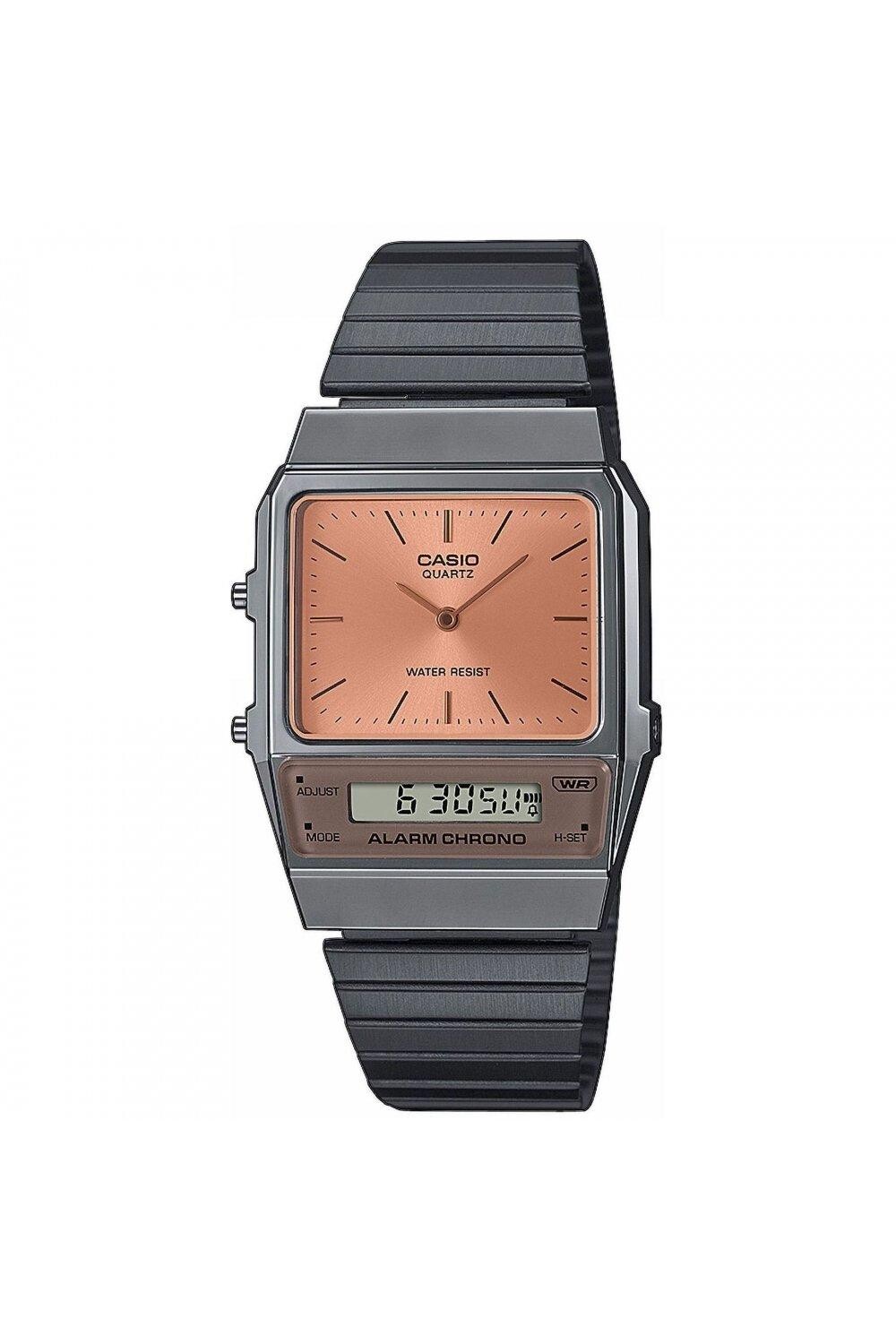 

Классические кварцевые часы из нержавеющей стали - Aq-800Ecgg-4Aef Casio, розовое золото