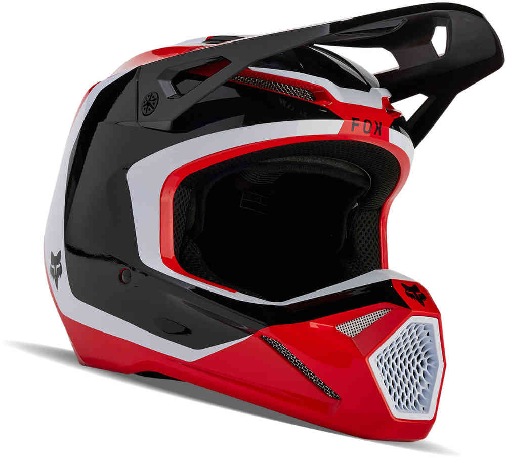 цена Шлем для мотокросса V1 Nitro MIPS FOX, черный/белый/красный