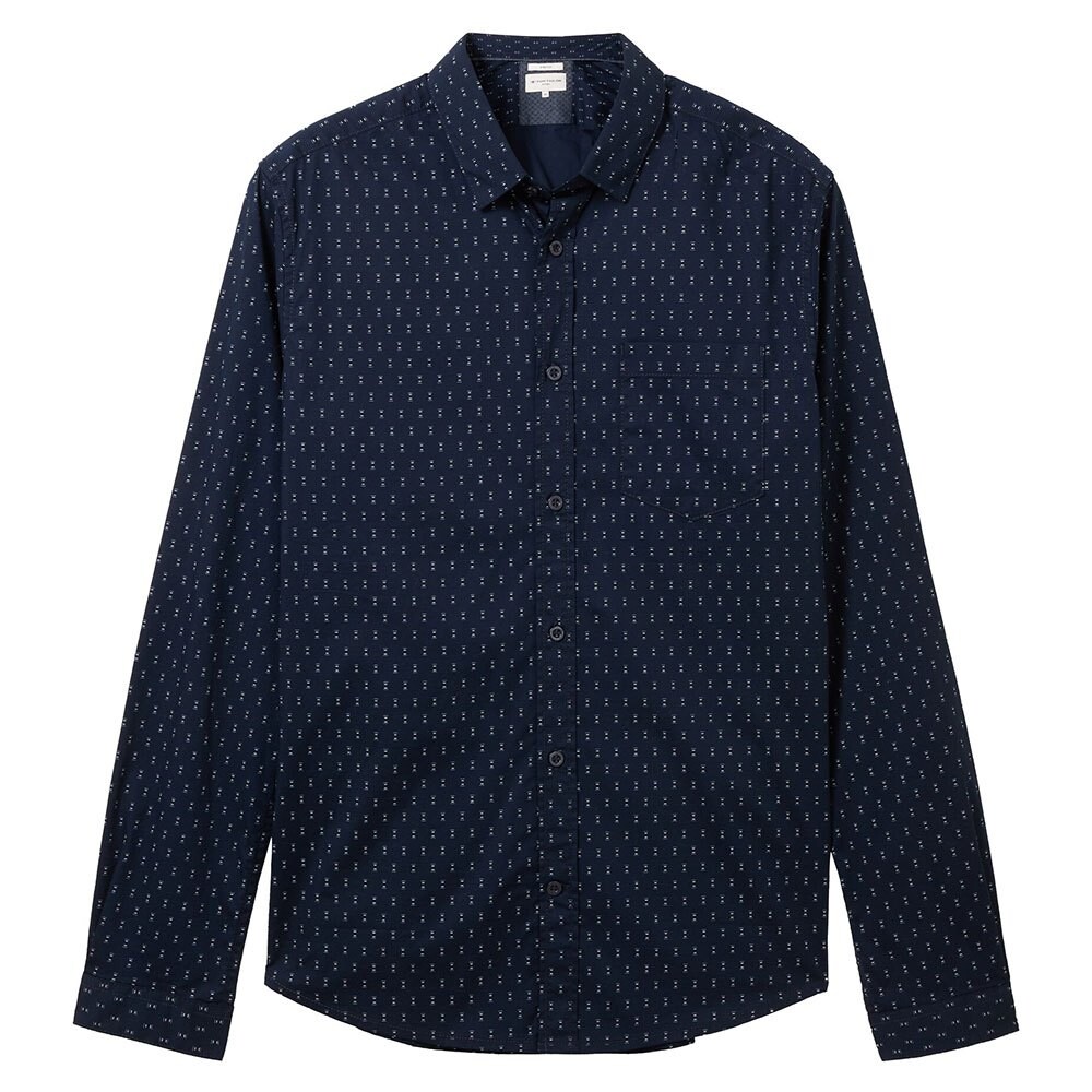 

Рубашка Tom Tailor 1039916 Fitted Printed Stretch, синий