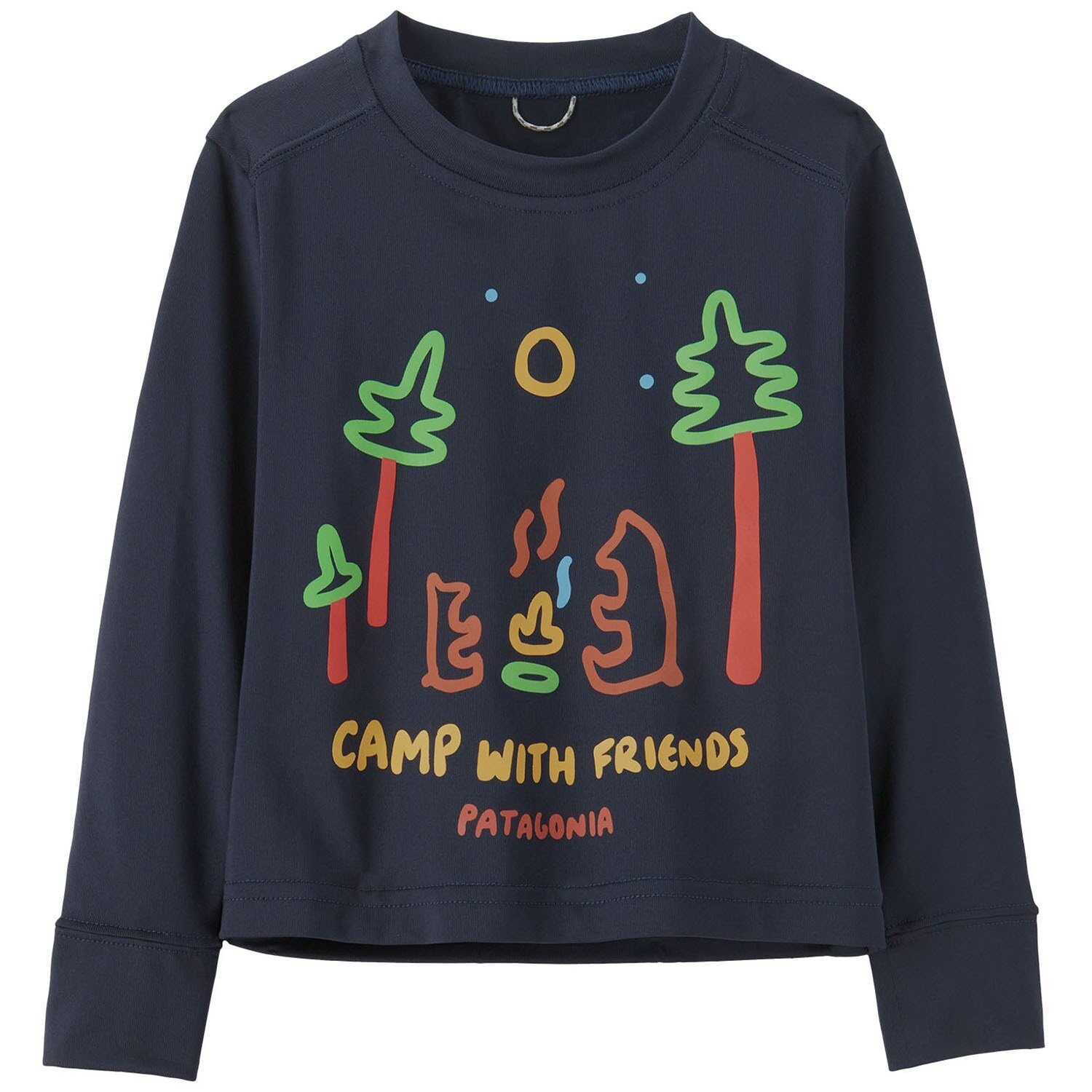 

Топ Patagonia Capilene SW Long-Sleeve, цвет Camp With Friends: New Navy
