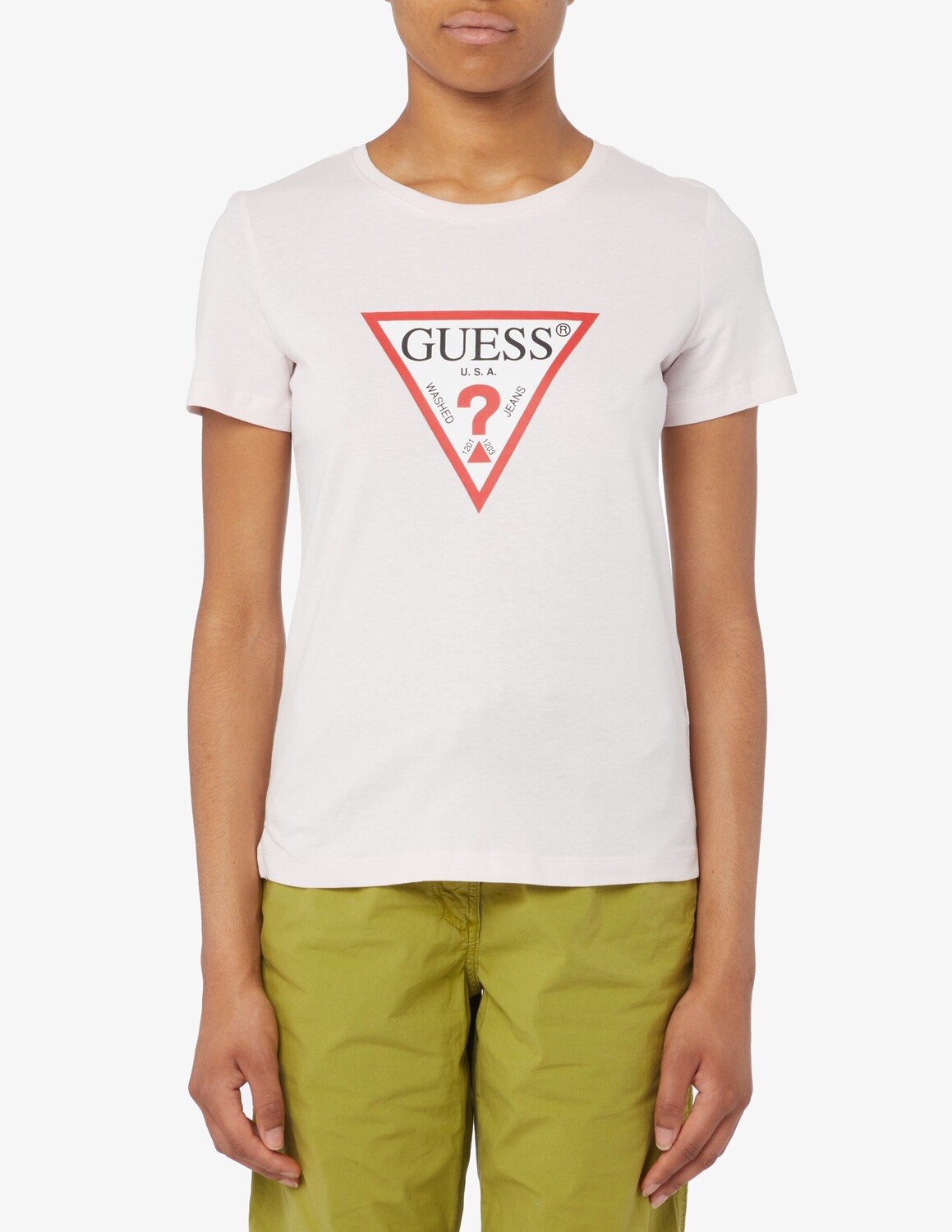 

Хлопковая футболка Guess, белый