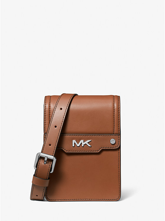 Кожаная сумка через плечо Varick для смартфона Michael Kors Mens, коричневый