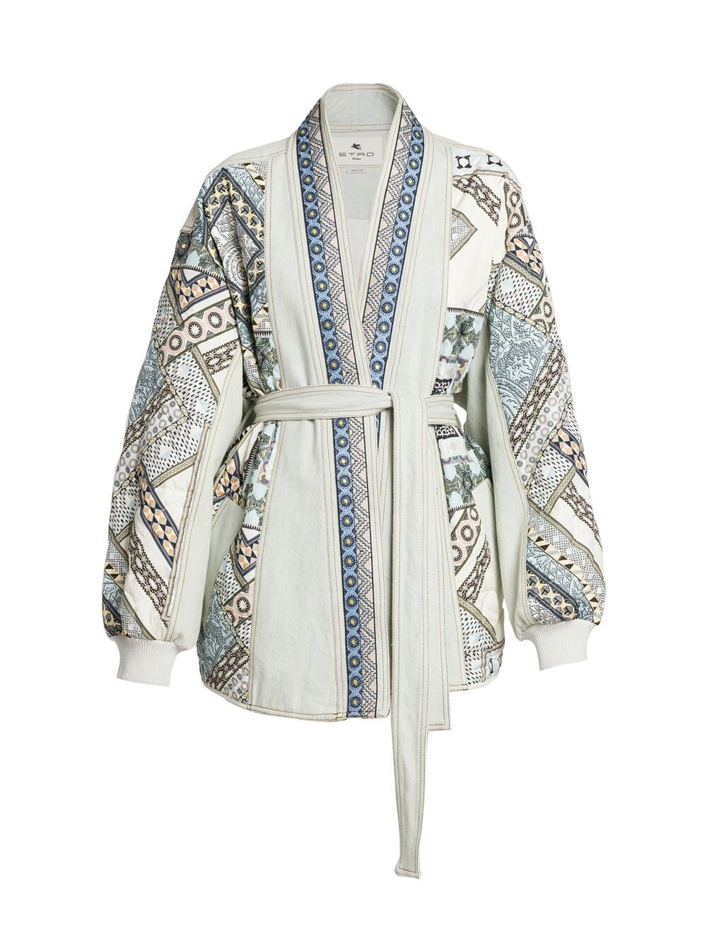 

Средиземноморская куртка с запахом в технике пэчворк Etro, синий