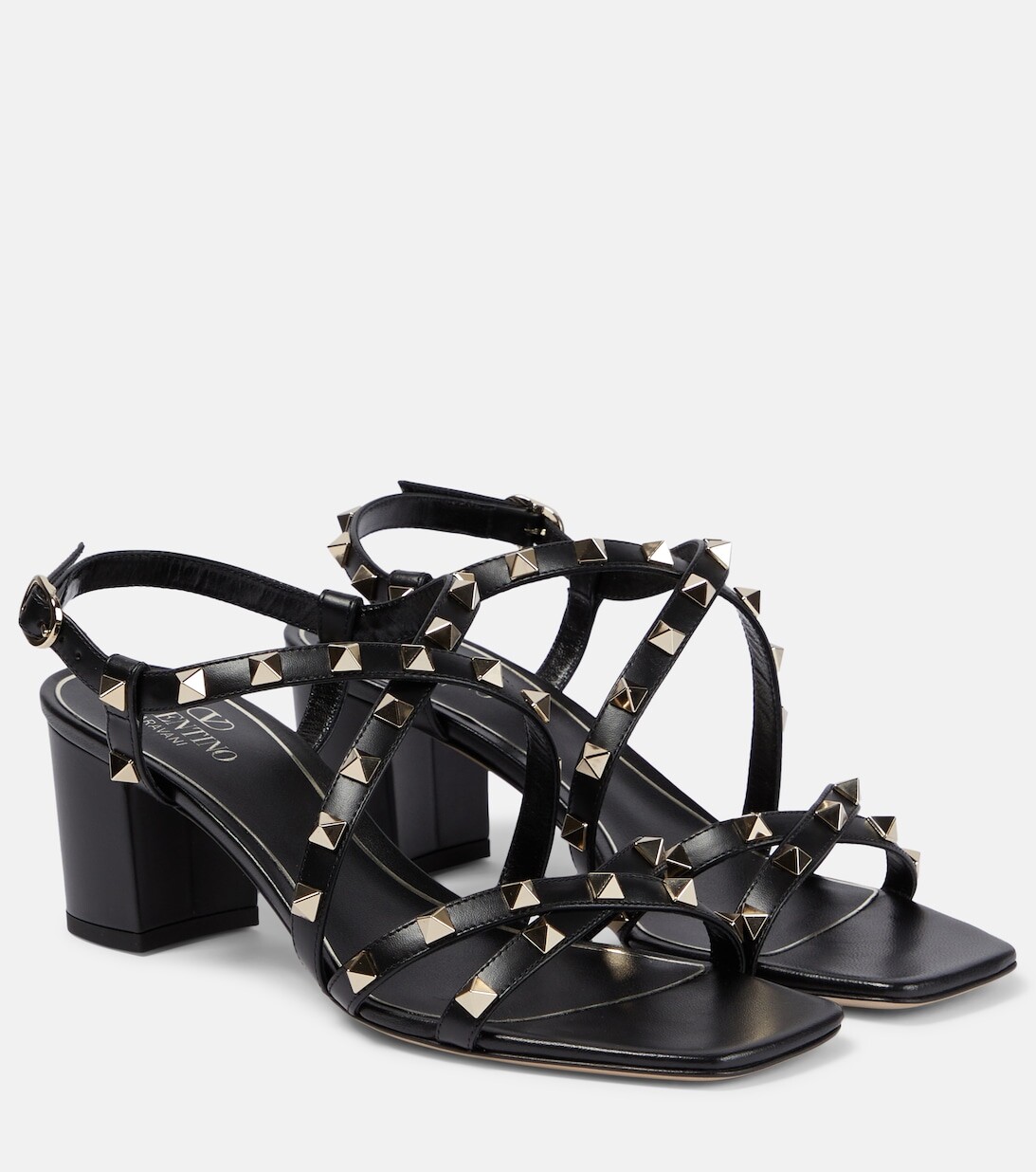 

Кожаные сандалии Rockstud Valentino Garavani, черный