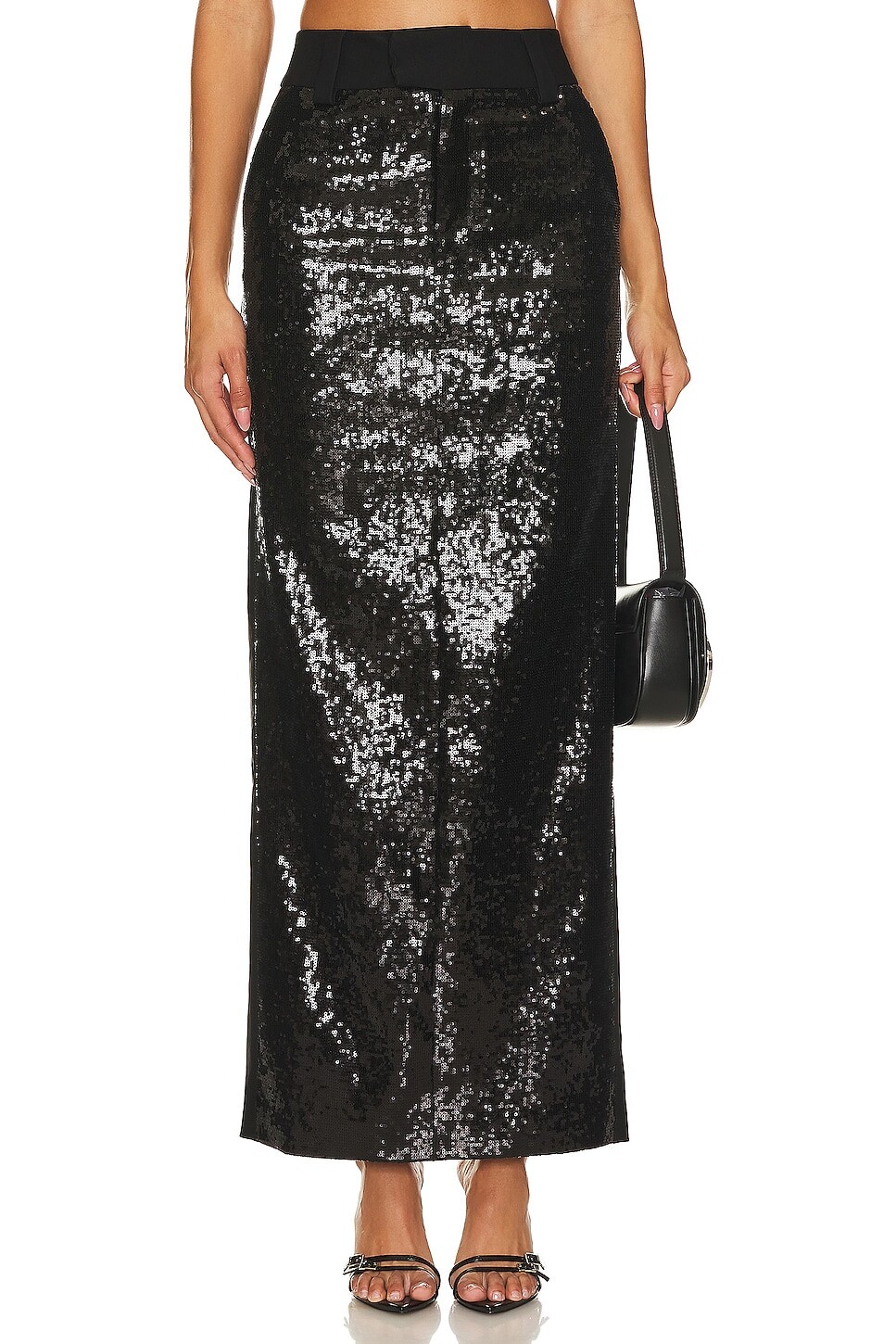 

Юбка макси Camila Coelho Venning Sequin, черный