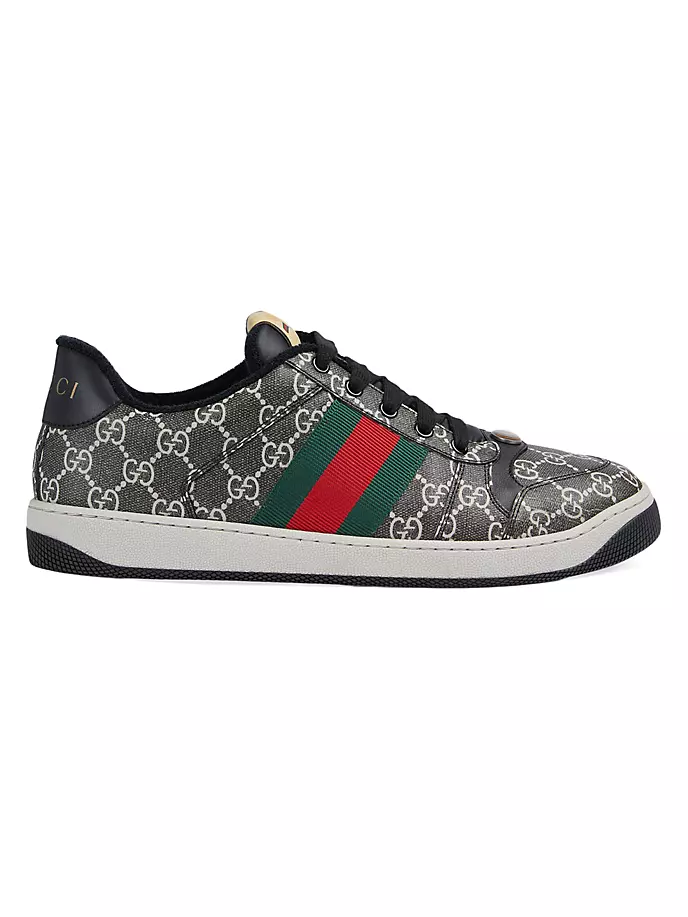 

кроссовки Supreme с узором GG Gucci, серый