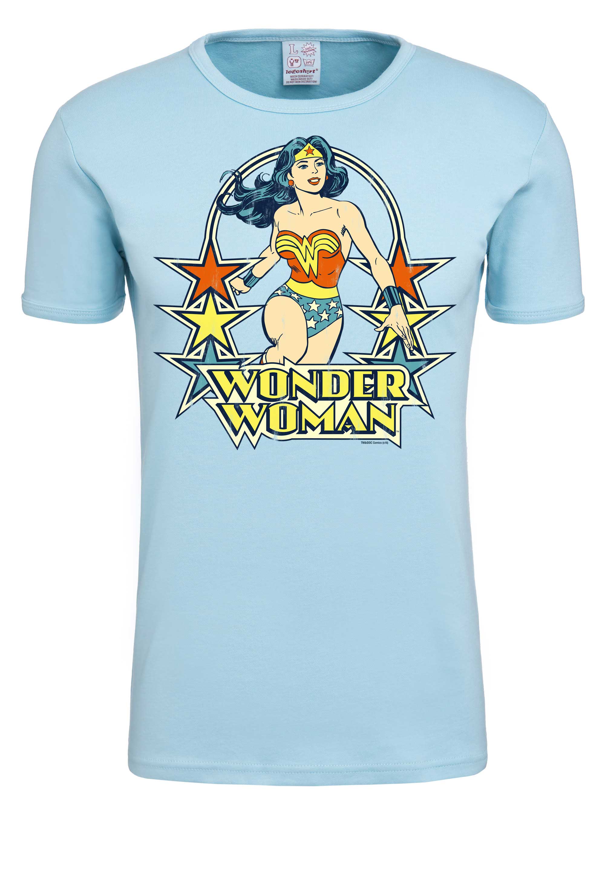 Футболка Logoshirt Wonder Woman, светло-синий цена и фото