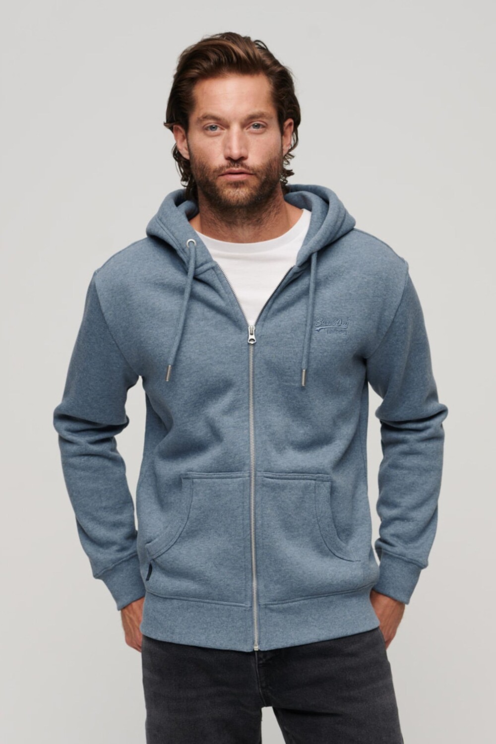 

Толстовка с логотипом Essential Superdry, синий