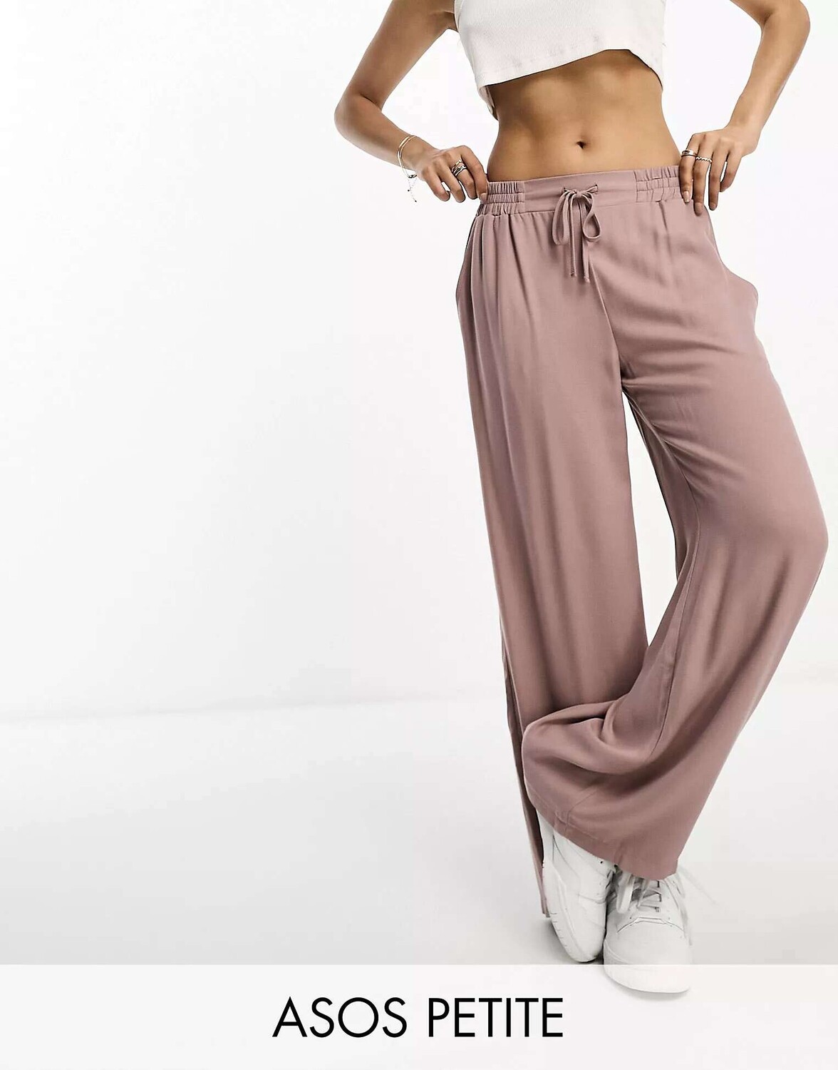 

Норковые брюки без застежки ASOS Petite