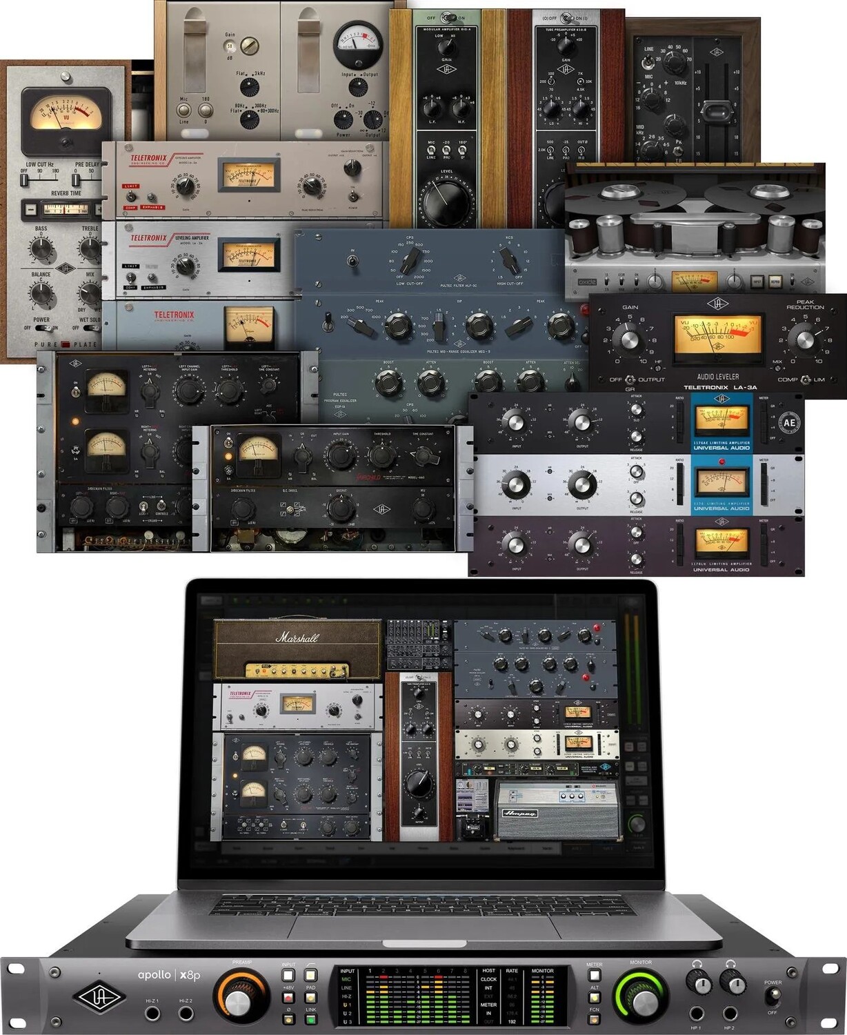 

Universal Audio Apollo x8p Heritage Edition 16 x 22 Аудиоинтерфейс Thunderbolt 3 с UAD DSP