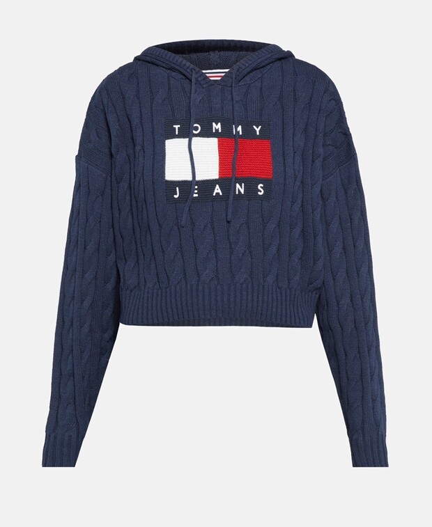 

Трикотажный джемпер с капюшоном Tommy Jeans, темно-синий