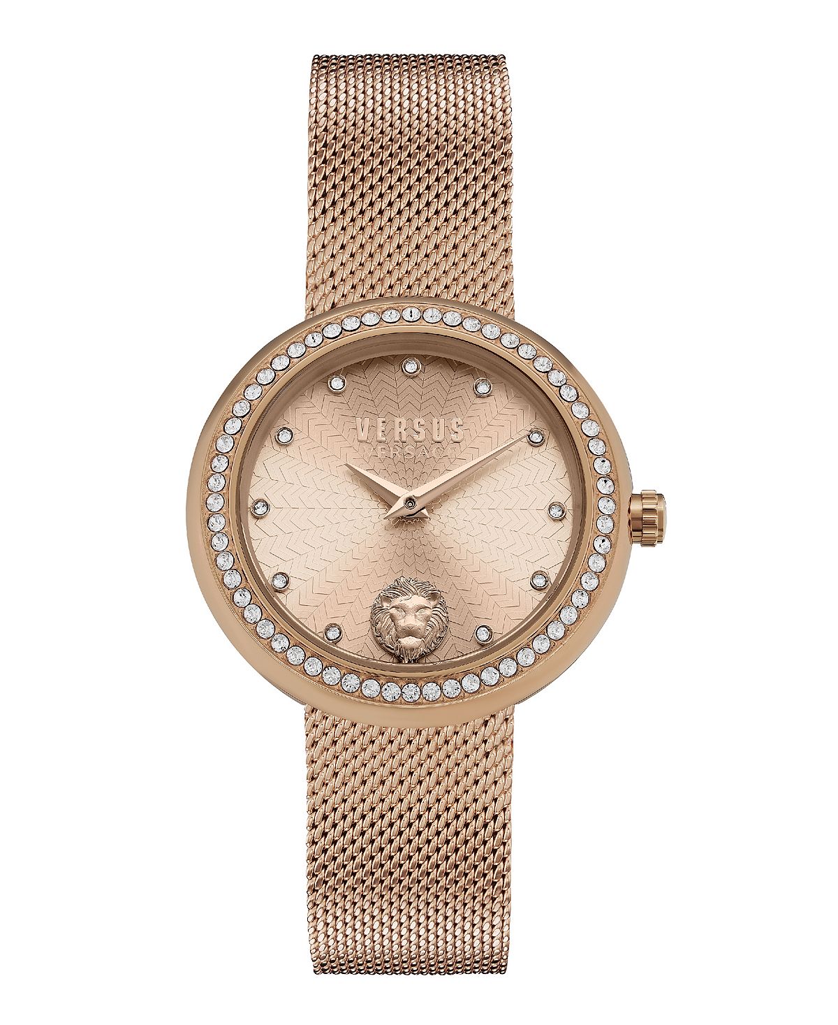 Женские часы Lea с 2 стрелками, кварцевым механизмом и ионным покрытием, браслет цвета розового золота, 35 мм Versus Versace