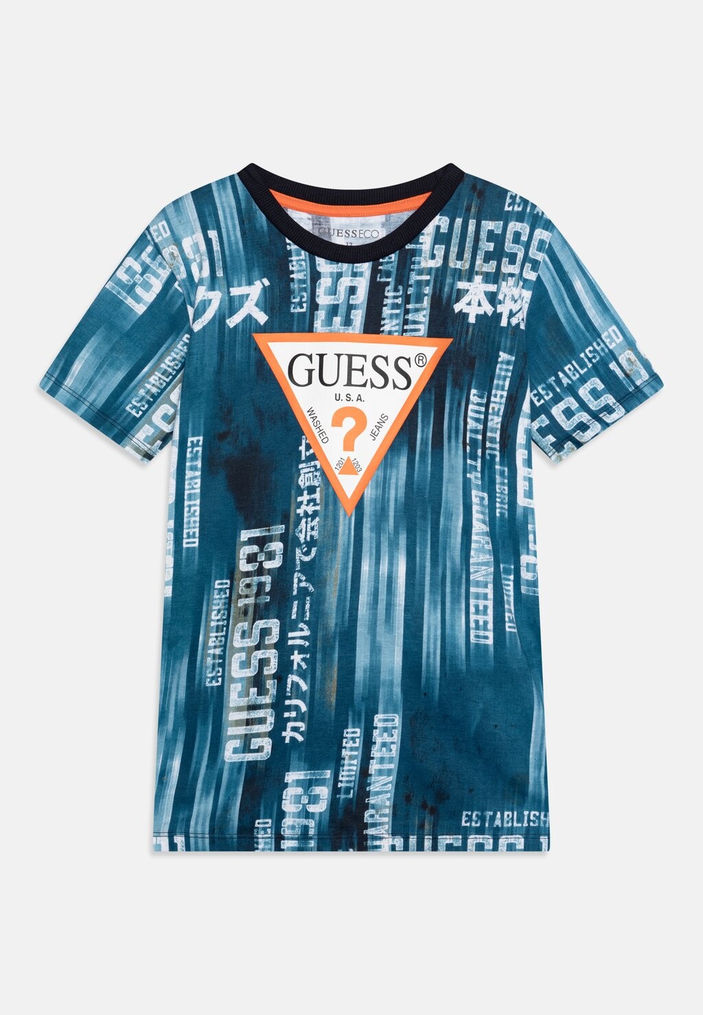 Футболка с принтом JUNIOR Guess, цвет blue/multi-coloured кроссовки ash extra multi coloured blue