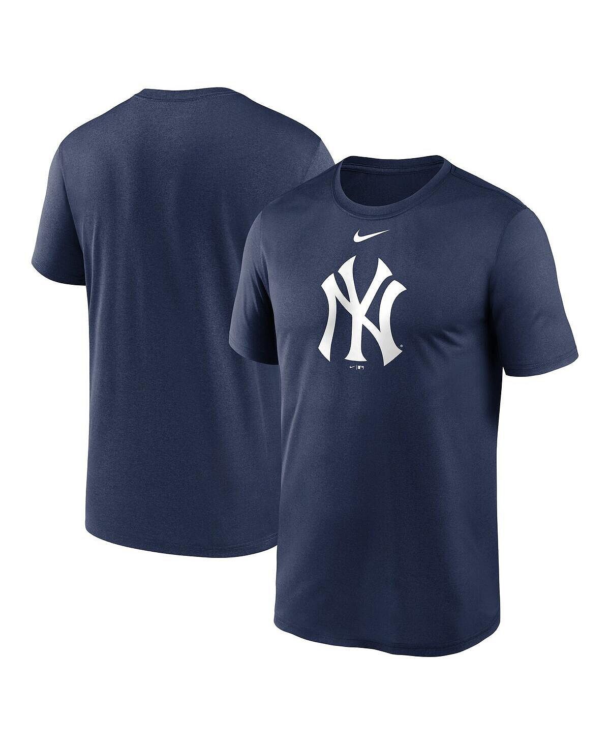 

Мужская темно-синяя футболка с логотипом New York Yankees New Legend Nike, Синий