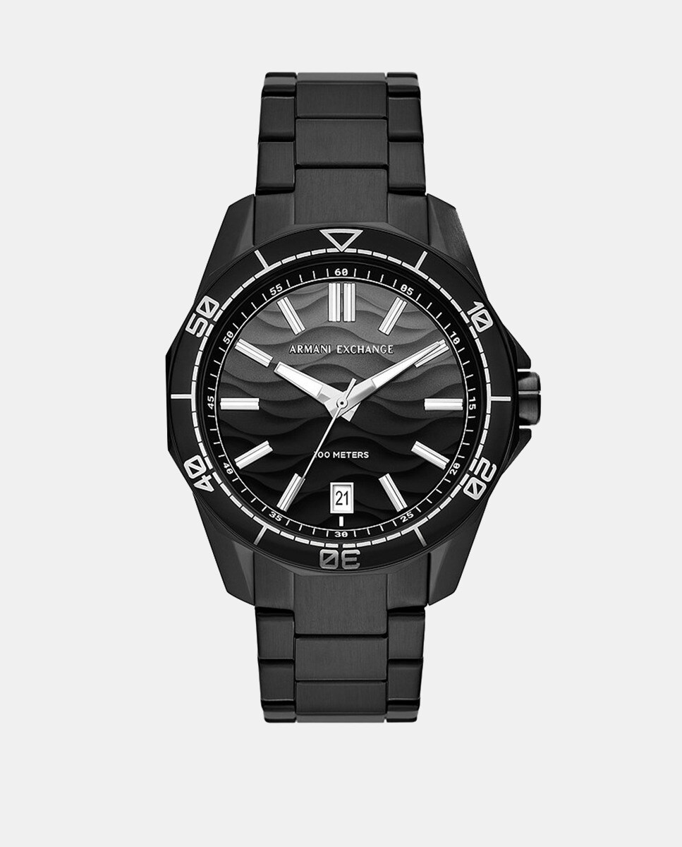 AX1952 Черные стальные мужские часы Armani Exchange, черный цена и фото