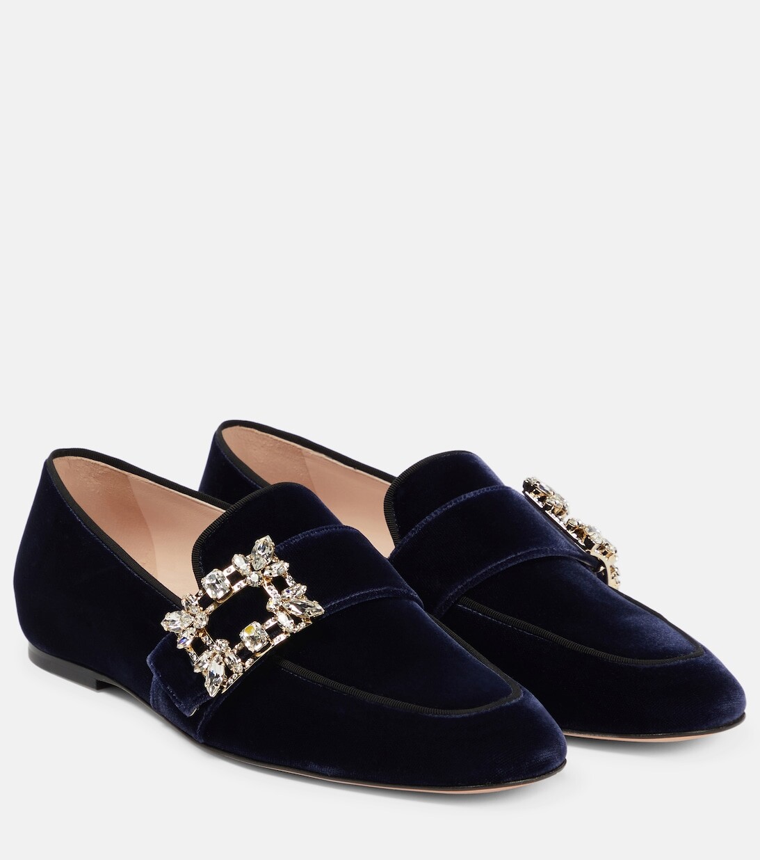 

Бархатные лоферы Mini Broche Roger Vivier, синий