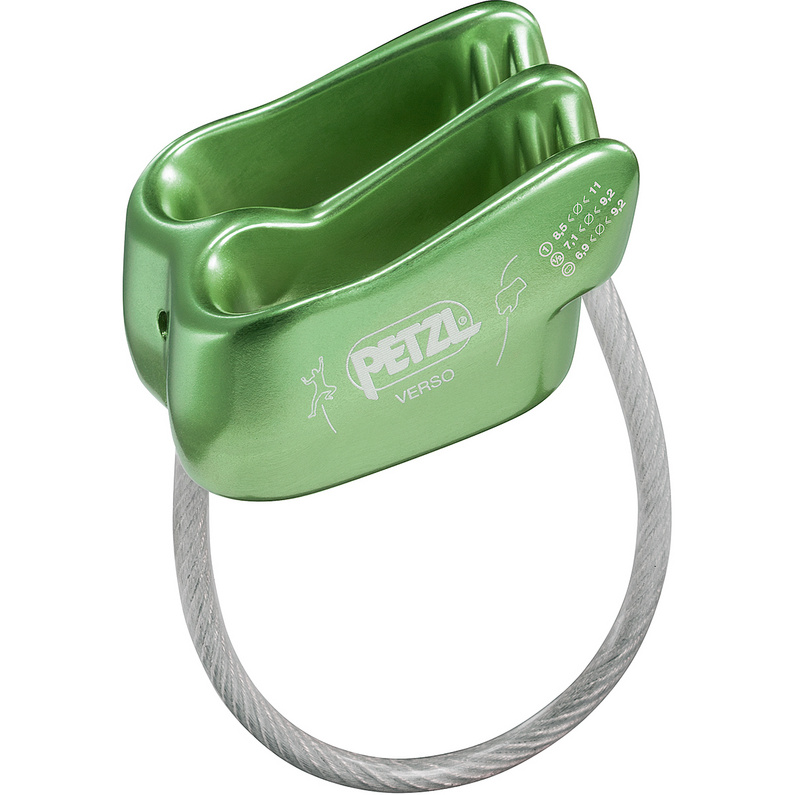 Устройство безопасности Verso Petzl, зеленый страховочно спусковое устройство для альпинизма simond tubik compact x decathlon