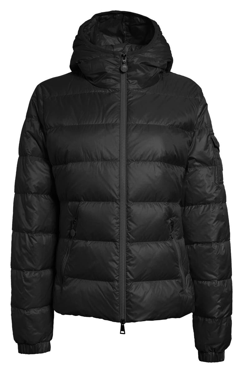 

Пуховик Gles из переработанного нейлона MONCLER, черный
