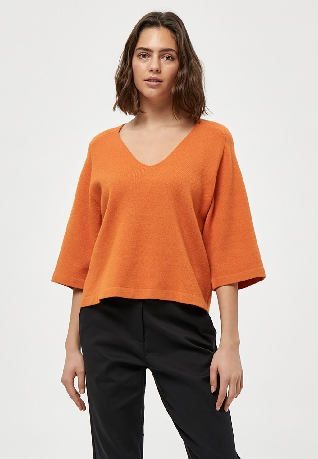 

Свитер PEPPERCORN Rosalia 3-4 Sleeve, персиковый карамельный меланж, Оранжевый