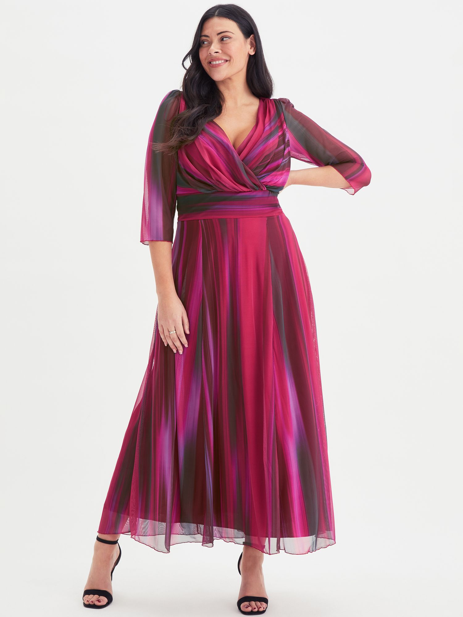 Платье макси Scarlett & Jo Verity, винный цвет цена и фото